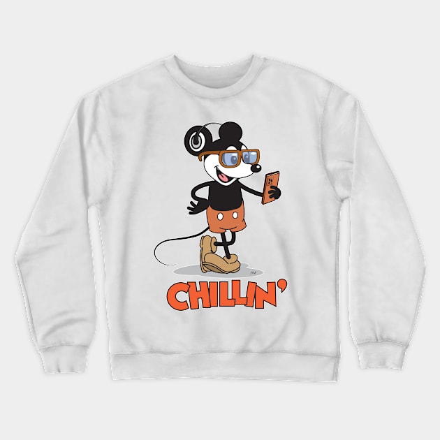 Chilling with Mickey Crewneck Sweatshirt by jaytee